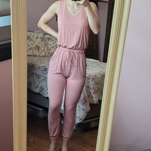 Blush jumpsuit with POCKETS